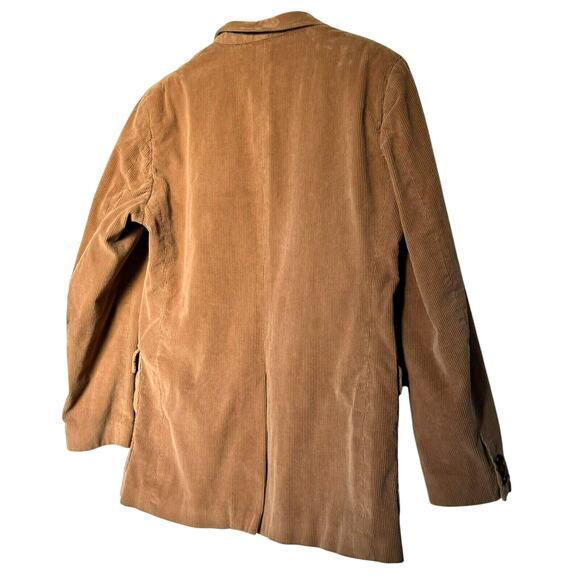 JONATHAN EDWARDS Men's 44L Tan Corduroy Blazer Club Jacket Sport Coat Vintage‎ - Picture 2 of 8